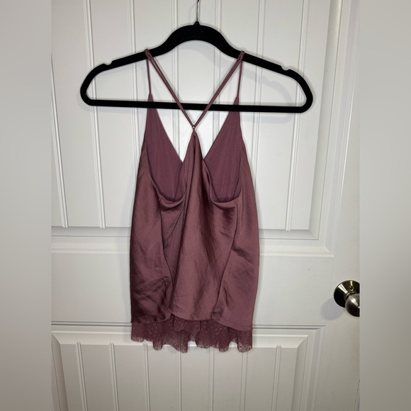 Intimately Free People Dusty Mauve/Plum Camisole with Lace Fringe - Picture 6 of 6